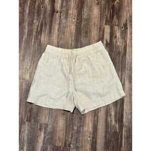 Athleta Linen Shorts Women’s Medium Tan | Lightweight Relaxed Summer Shorts